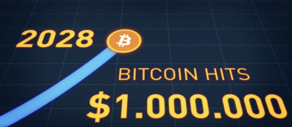 2028 il Bitcoin raggiunge quota 1 milione di dollari