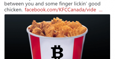 KFC Canada accetta adesso il Bitcoin